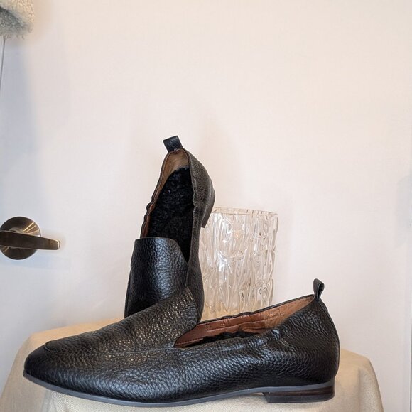 Vionic Elora Black Loafer Driving Leather Moccasin Pebble Grain - Women's sz 7 - Picture 3 of 8